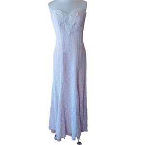 NWT Vintage Loralie Pink w/White Lace‎ Overlay Stra